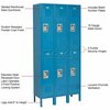 Global Industrial Double Tier Locker, 12x18x36, 6 Door Unassembled, Blue 254128BL